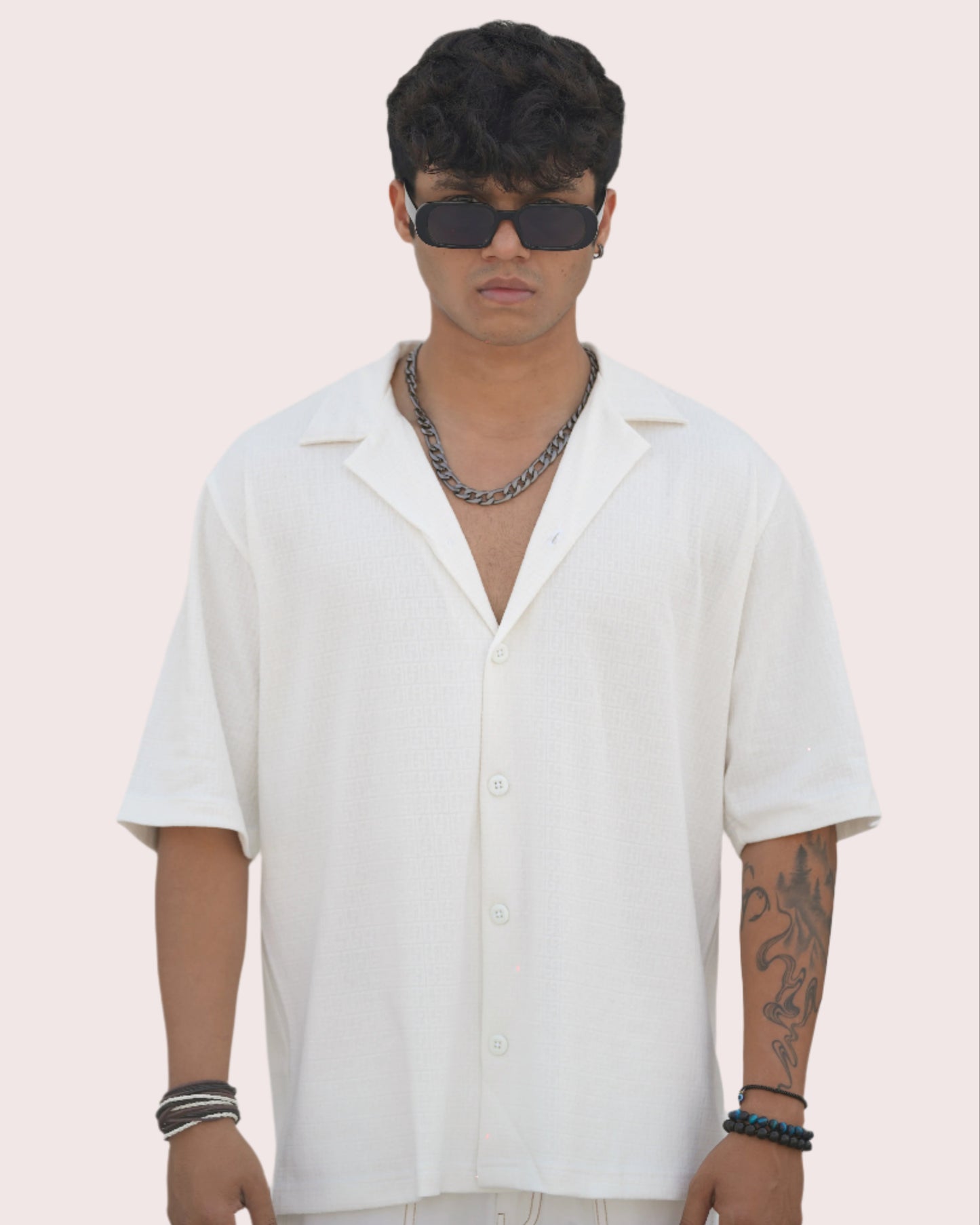 MONOCHROME - OVERSIZED SHIRT - WHITE