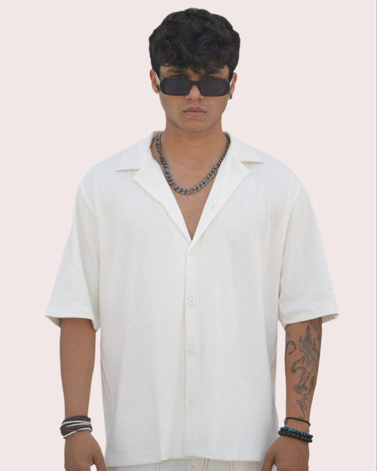 MONOCHROME - OVERSIZED SHIRT - WHITE