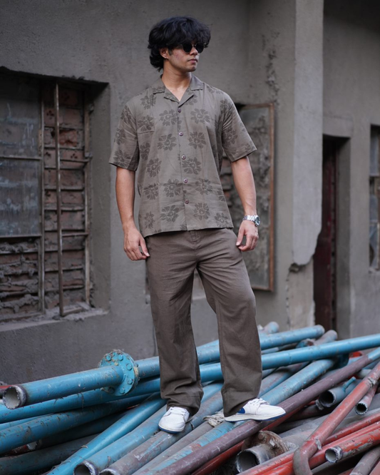 FLOWERY RYTHM - BROWN
