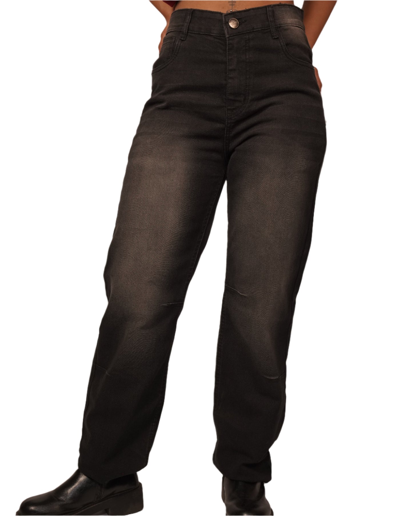 BLACK CHARCOAL WASHED DENIM