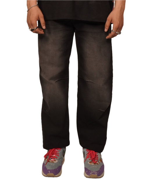BLACK CHARCOAL WASHED DENIM