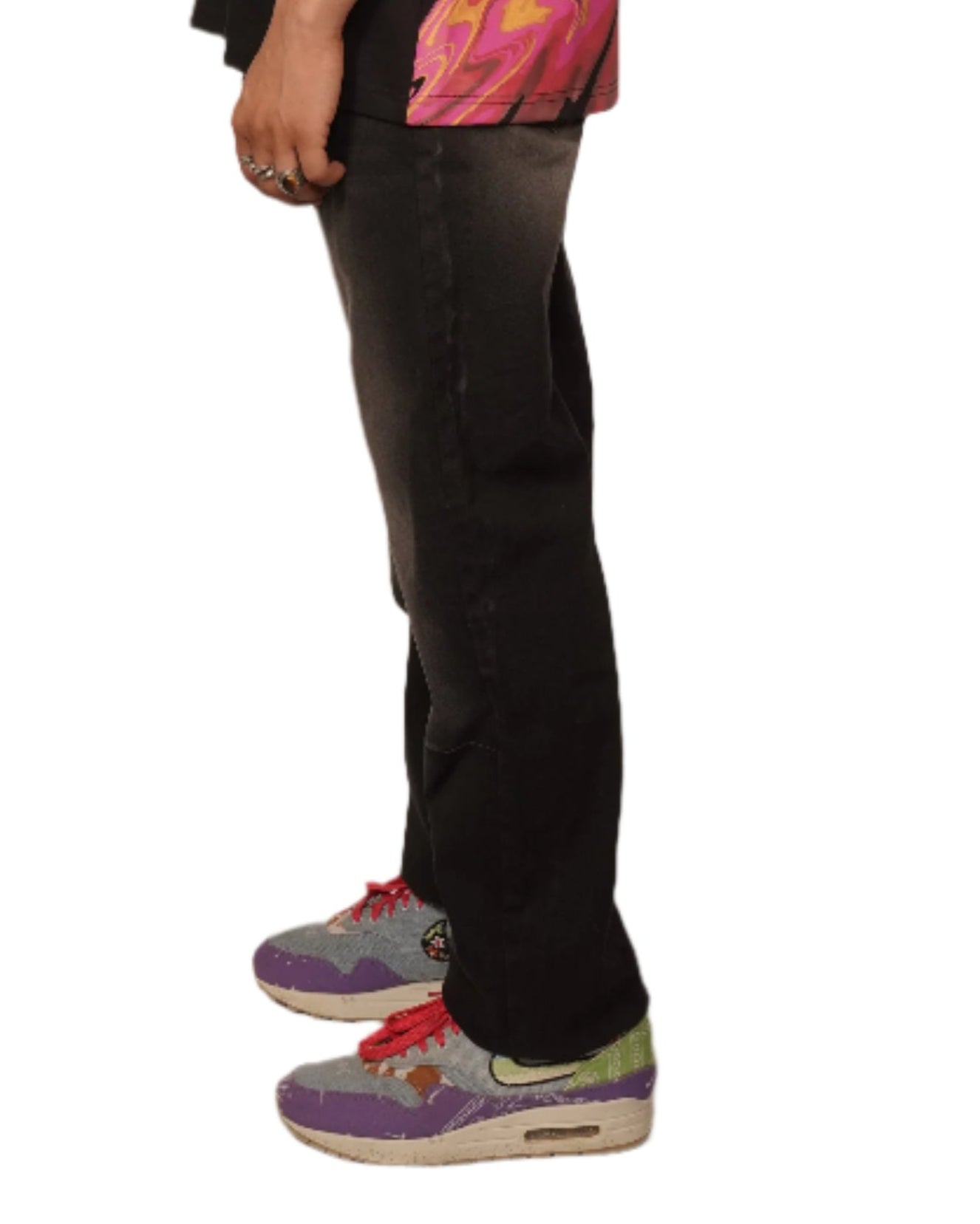 BLACK CHARCOAL WASHED DENIM