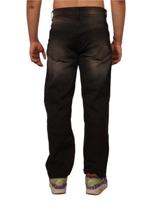 BLACK CHARCOAL WASHED DENIM