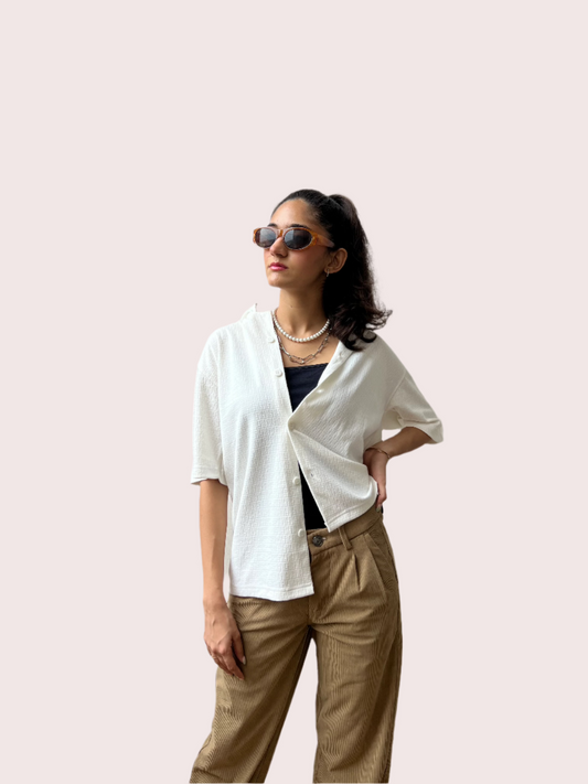 MONOCHROME - OVERSIZED SHIRT - WHITE