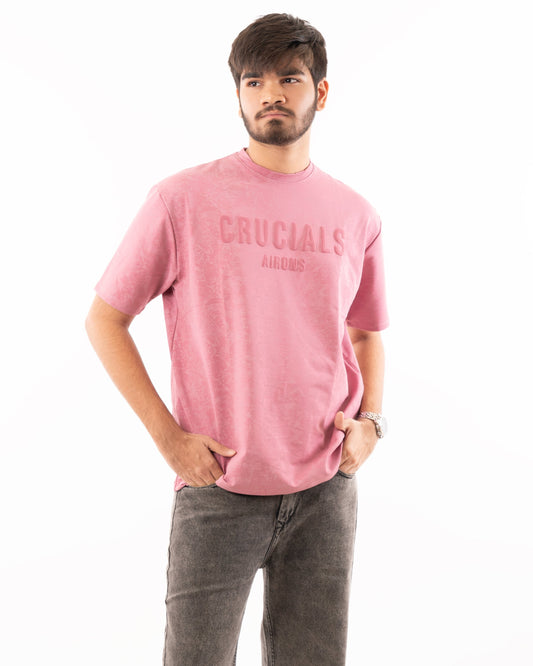 CRUCIALS OVERSIZED T-SHIRT - DEEP PINK