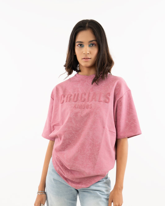 CRUCIALS OVERSIZED T-SHIRT - DEEP PINK