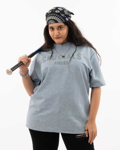 CRUCIALS OVERSIZED T-SHIRT - SKY BLUE