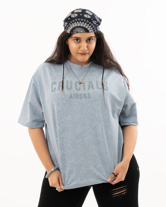 CRUCIALS OVERSIZED T-SHIRT - SKY BLUE