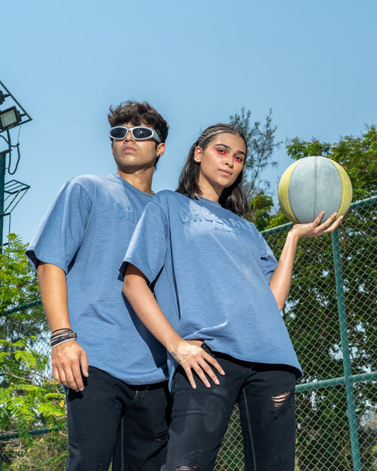 CRUCIALS 2.0 OVERSIZED T-SHIRT - STEEL BLUE