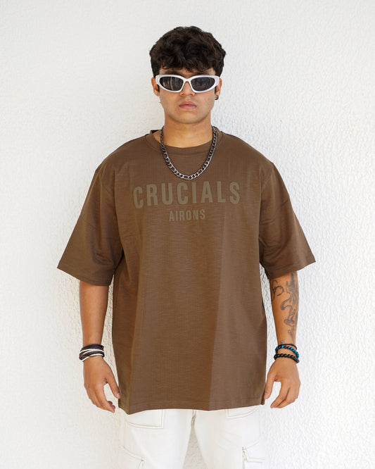 CRUCIALS 2.0 OVERSIZED T-SHIRT - BROWN
