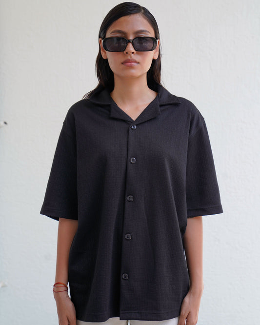 MONOCHROME - OVERSIZED SHIRT - BLACK
